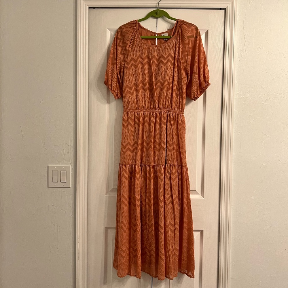 Coral dress, lined